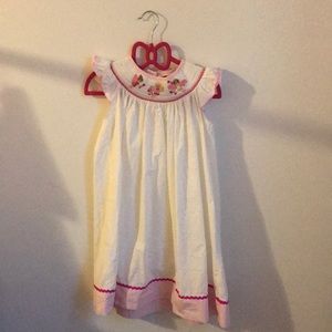 Smocked angel wing dress